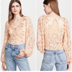 Free People Mabel Printed Blouse